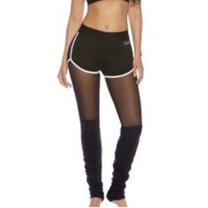 Bombshell 🔥 RARE OG leggings mesh leg warmers thigh high sock gym active blue